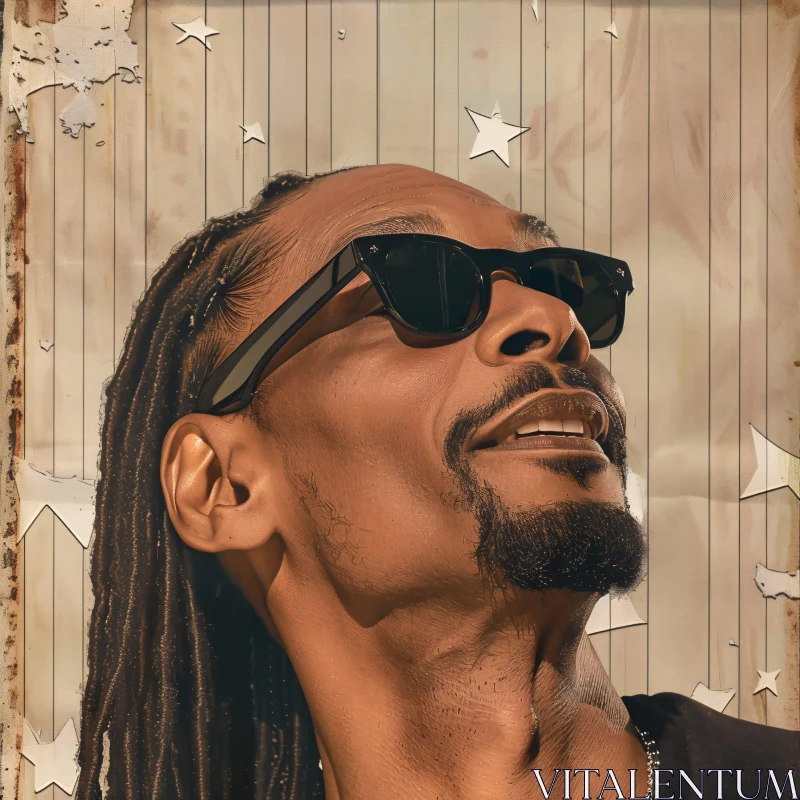 AI ART Snoop Dogg Retro Styled Portrait Art