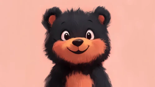Smiling Cartoon Bear Illustration