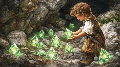 Child with Enchanted Crystals