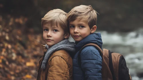 Two Young Boys Portrait