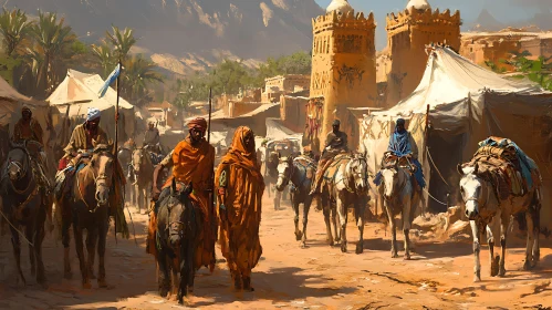 Nomads Crossing the Desert