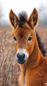 Young Horse Portrait in the Wild