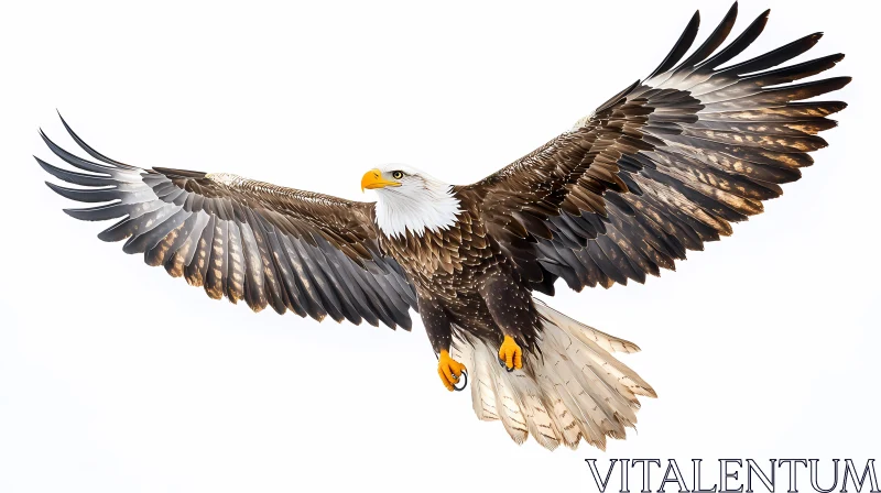 Soaring Bald Eagle AI Image