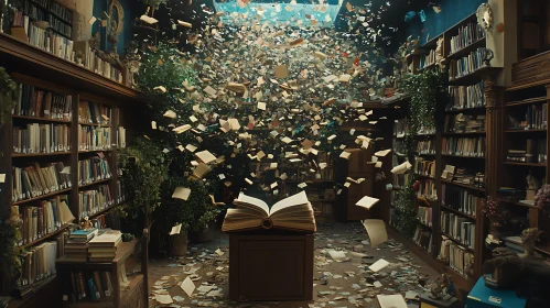 Enchanted Library Scene