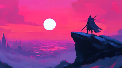 Lone Warrior Pink Sunset Vista