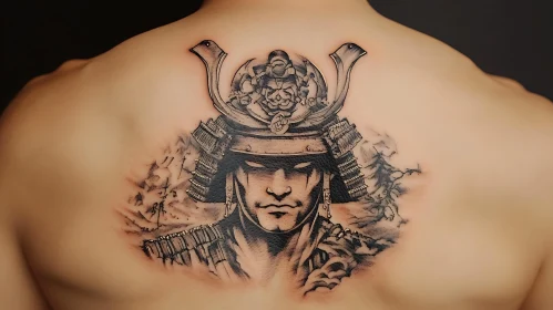 Back Tattoo - Samurai Warrior Illustration