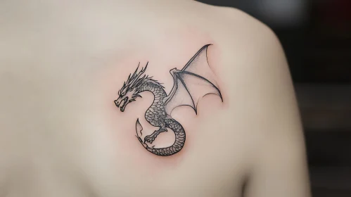 Elegant Dragon Tattoo Design