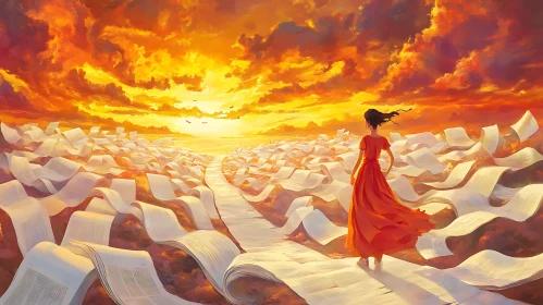 Surreal Journey Towards Sunset