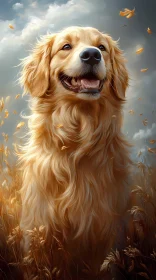 Joyful Golden Retriever in Nature