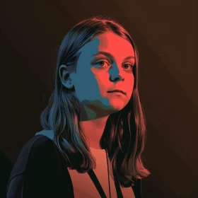 Greta Thunberg Artistic Portrait