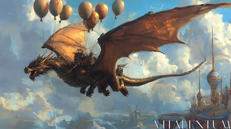 AI ART Airborne Dragon with Balloon Lifted Platform