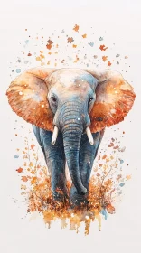 Elephant in Watercolor Art