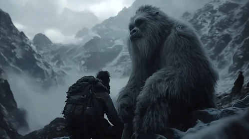 Mountain Encounter with a Yeti