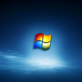 Tech Logo with Blue Gradient Background