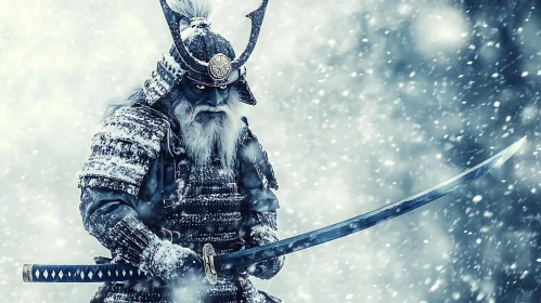 Snowy Samurai Battle Stance