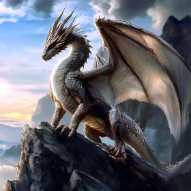 Fantasy Dragon on Mountain