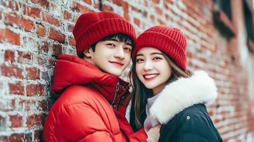 Winter Fashion Couple Portrait