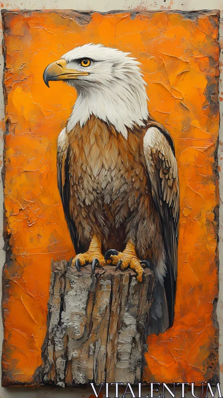 Eagle Art with Vibrant Background AI Image