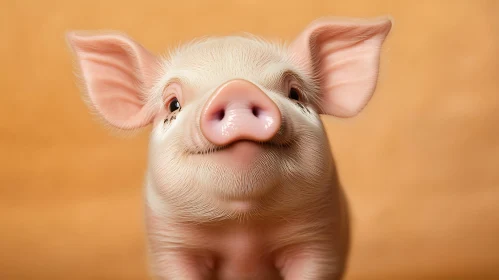 Cheerful Piglet Up-Close