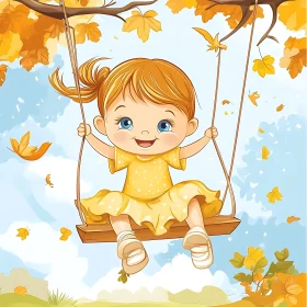 Autumn Swing: A Cartoon Delight