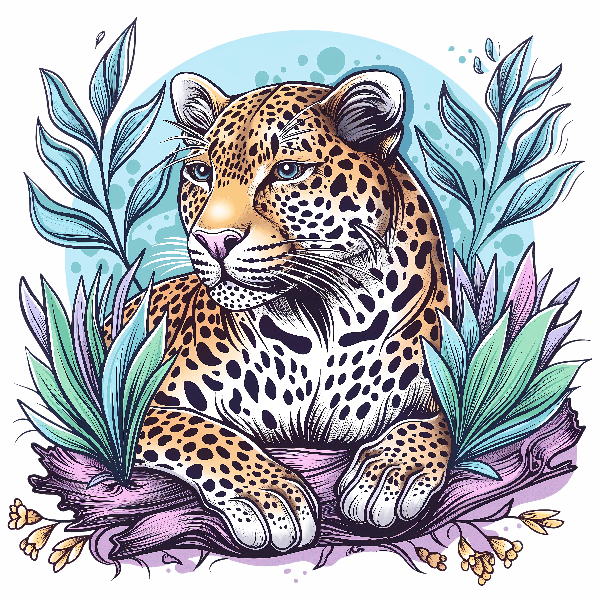 Leopard in the Jungle POD Design