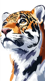 Tiger Artwork with Geometric Design