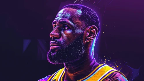 LeBron James in Vivid Digital Artwork