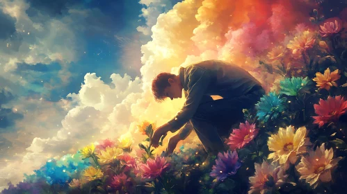 Floral Serenity: A Moment of Reflection