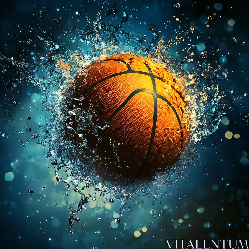 Suspended Basketball AI Image