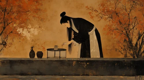 Timeless Woman in Muted Tones Art