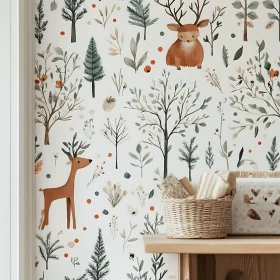 Nature-Inspired Forest Wallpaper Art