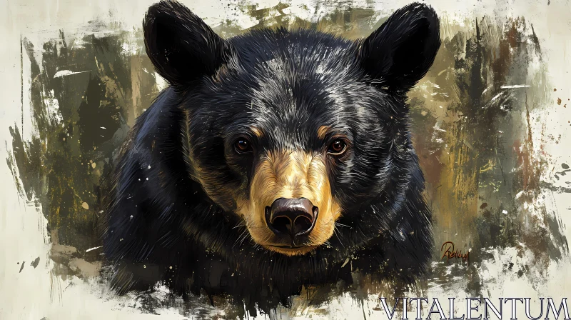 Artistic Bear Illustration AI Image