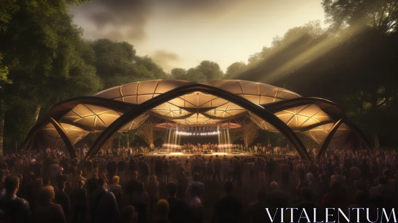 Atmospheric Woodland - Nature-Inspired Concert Venue AI Image