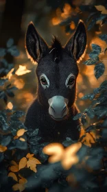 Forest Donkey Portrait