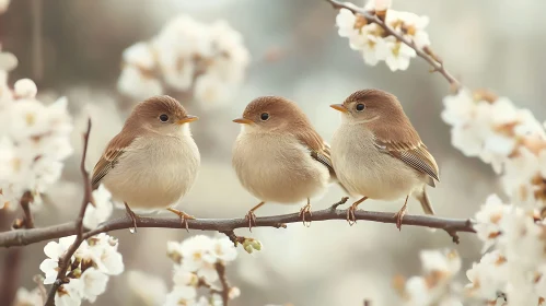 Three Birds Springtime
