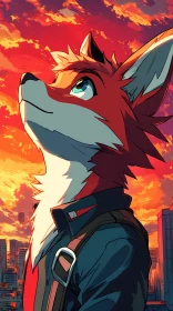 Fox in the City Sky