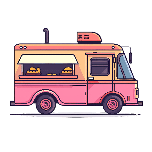 Explore the Charm of a Pink Food Truck with Unique Design