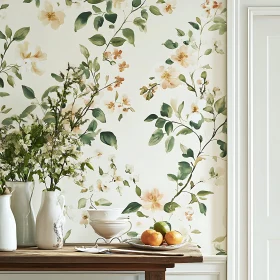 Charming Floral Wallpaper and Decor