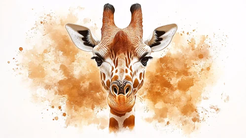 Giraffe in Abstract Art