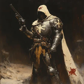 Medieval Knight Futuristic Weaponry