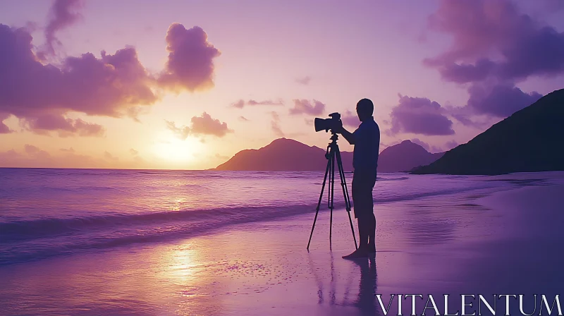 Silhouette Photographer at Dusk