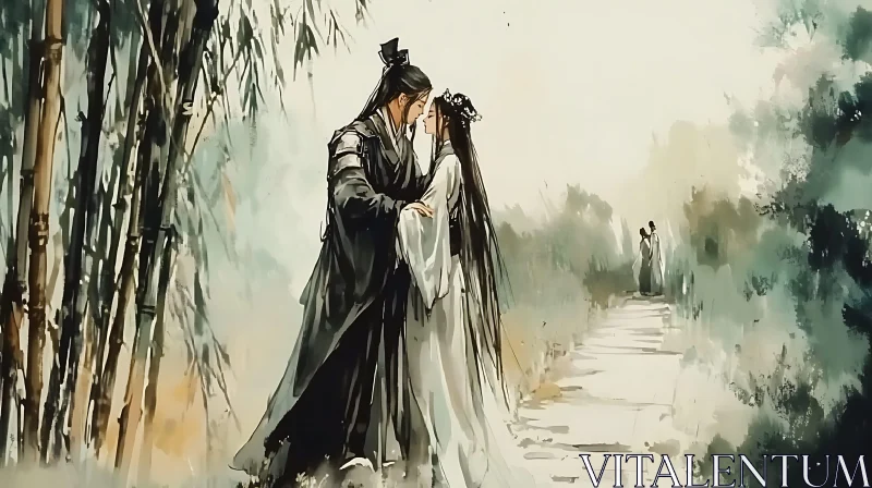 Ethereal Embrace: A Couple's Serenade
