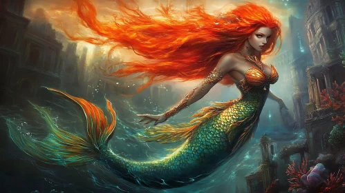 Underwater Mermaid Fantasy Artwork