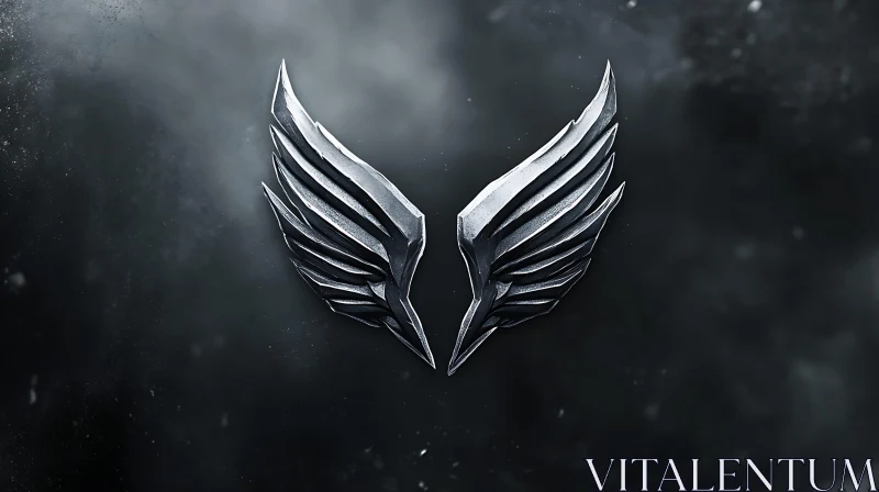 Abstract Metal Wings Symbol