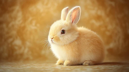 Charming Fluffy Bunny in Golden Light