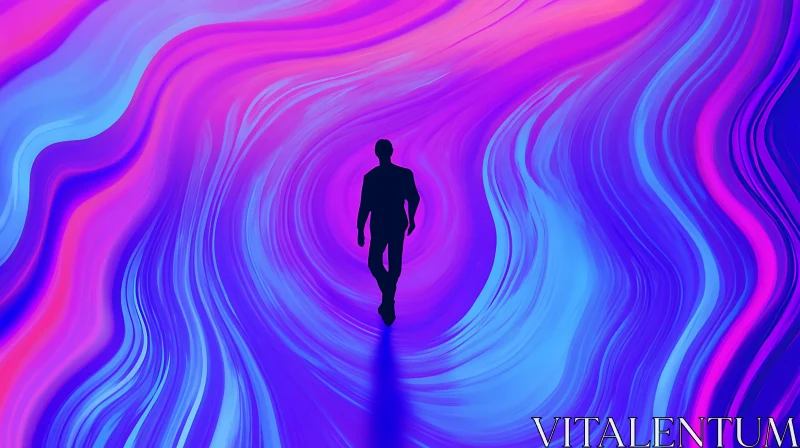 Abstract Silhouette of a Man