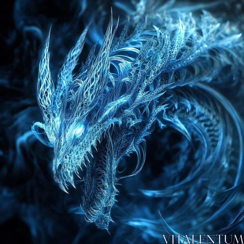 Frozen Dragon Portrait
