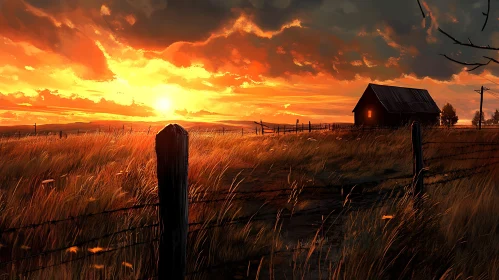 Sunset at the Farm