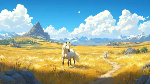 Tranquil Horse Landscape