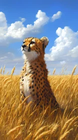 Cheetah in Vibrant Natural Habitat